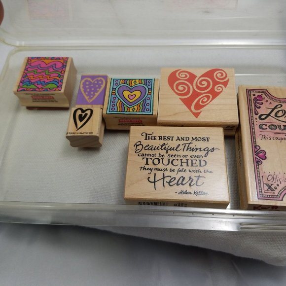 Vtg RARE Stampbooking Stamps (Hearts) COLLECTION